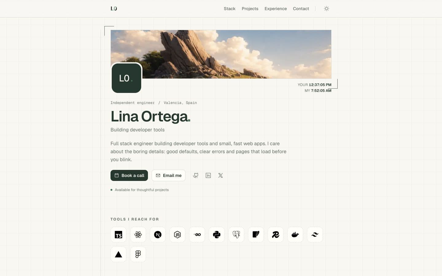 Minimal portfolio template